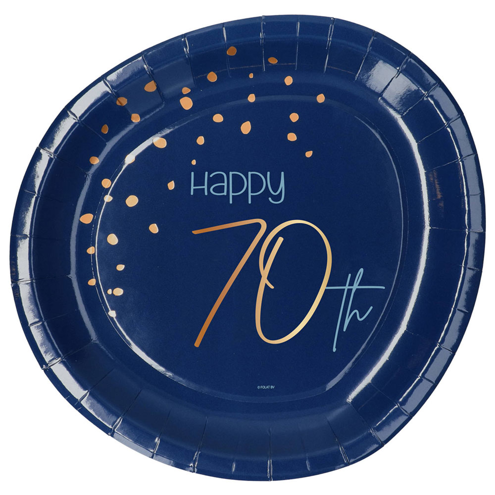 Happy 70th Tallrikar Mörkblå