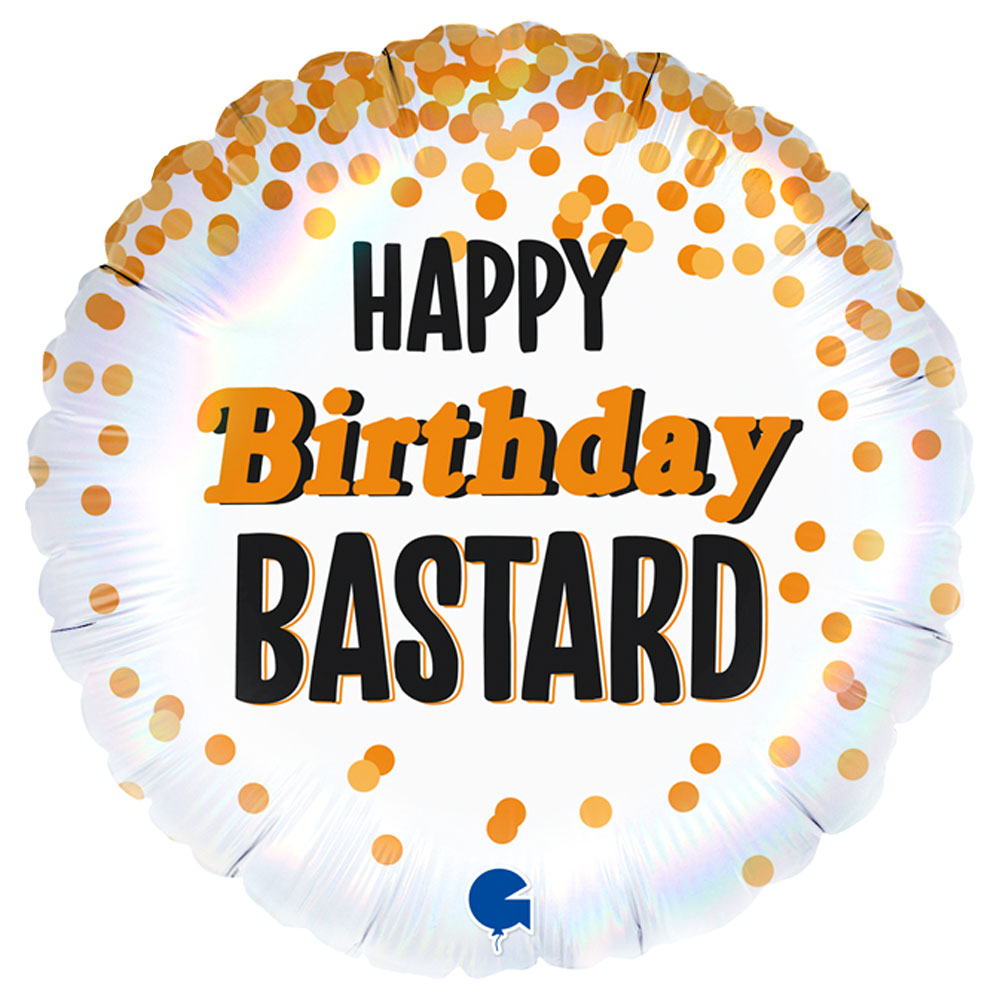 Läs mer om Happy Birthday Bastard Folieballong