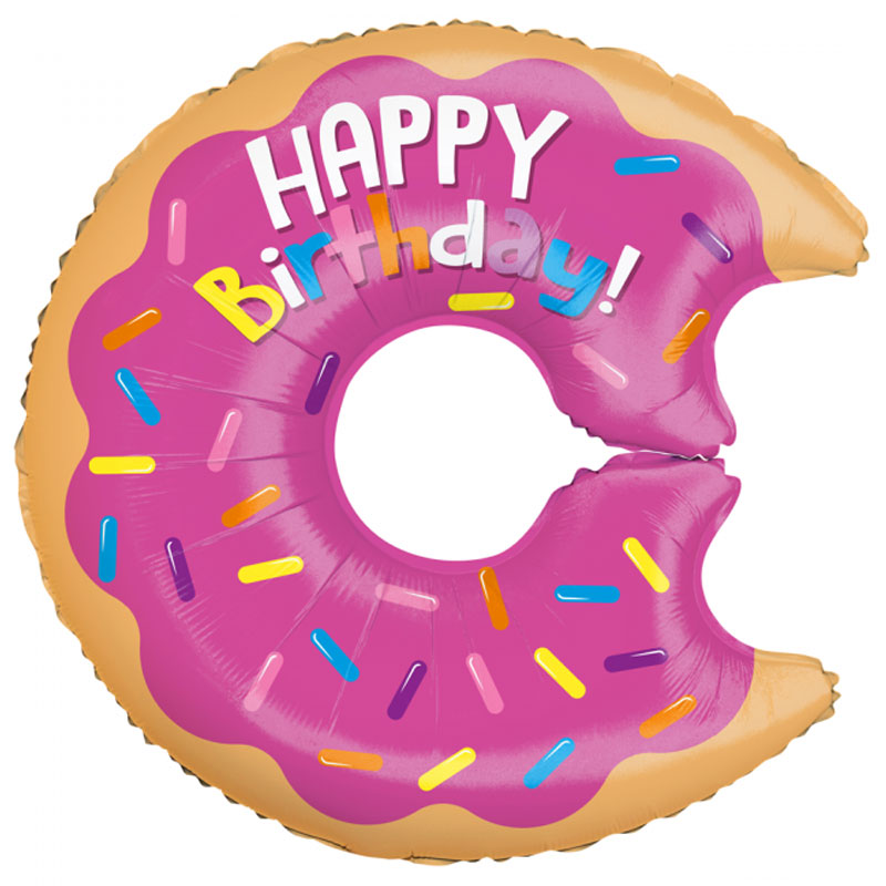 Läs mer om Happy Birthday Donut Ballong