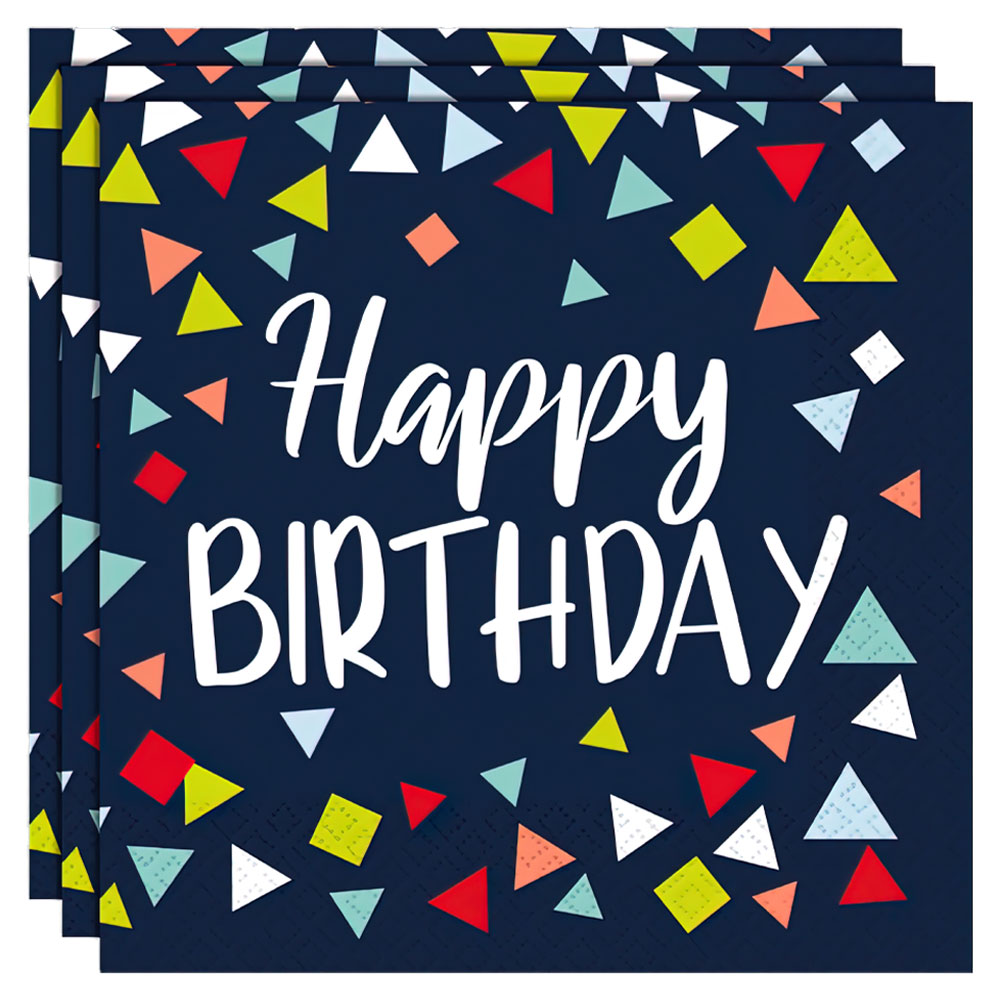 Läs mer om Happy Birthday Servetter Celebrate
