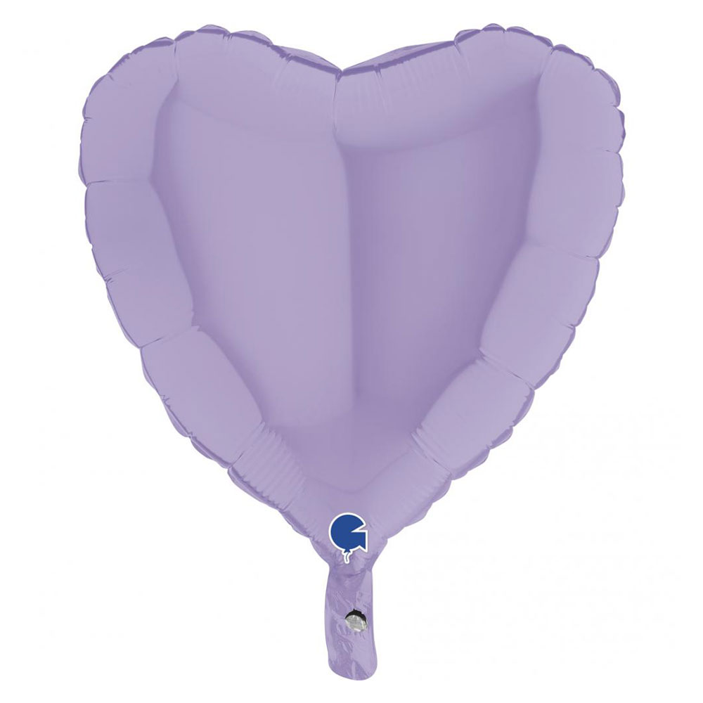 Läs mer om Hjärtballong Matt Pastell Lila 46 cm