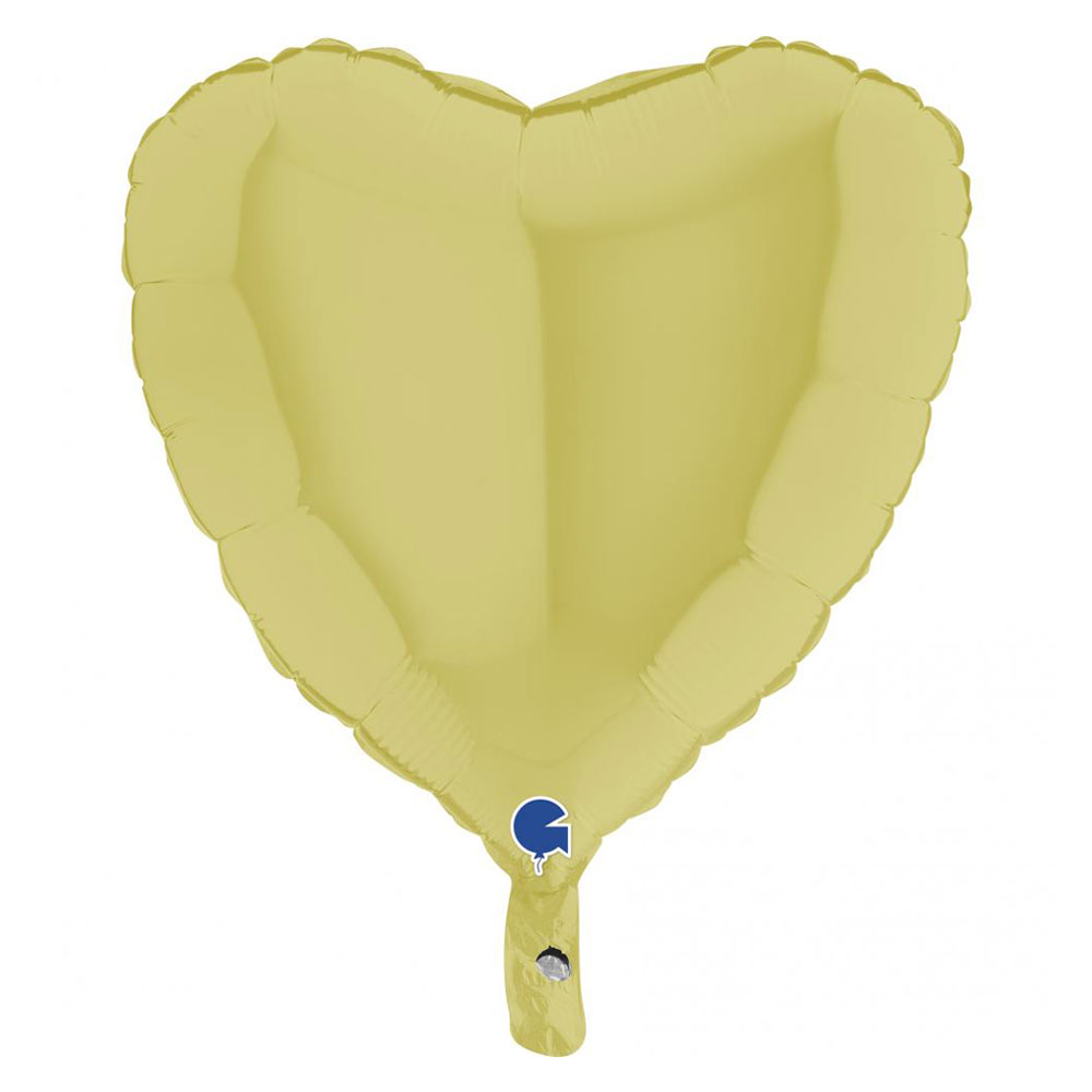 Läs mer om Hjärtballong Matt Pastellgul 46 cm