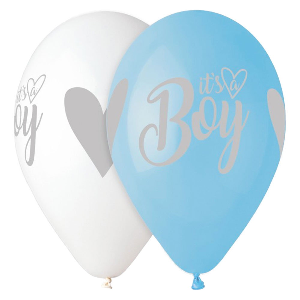 It's A Boy Ballonger Blå & Vit