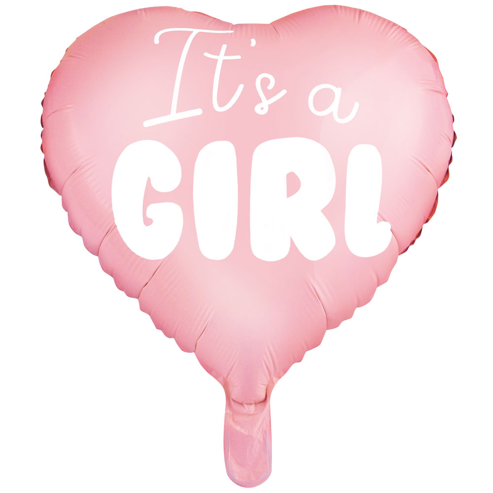 It's A Girl Hjärtformad Ballong