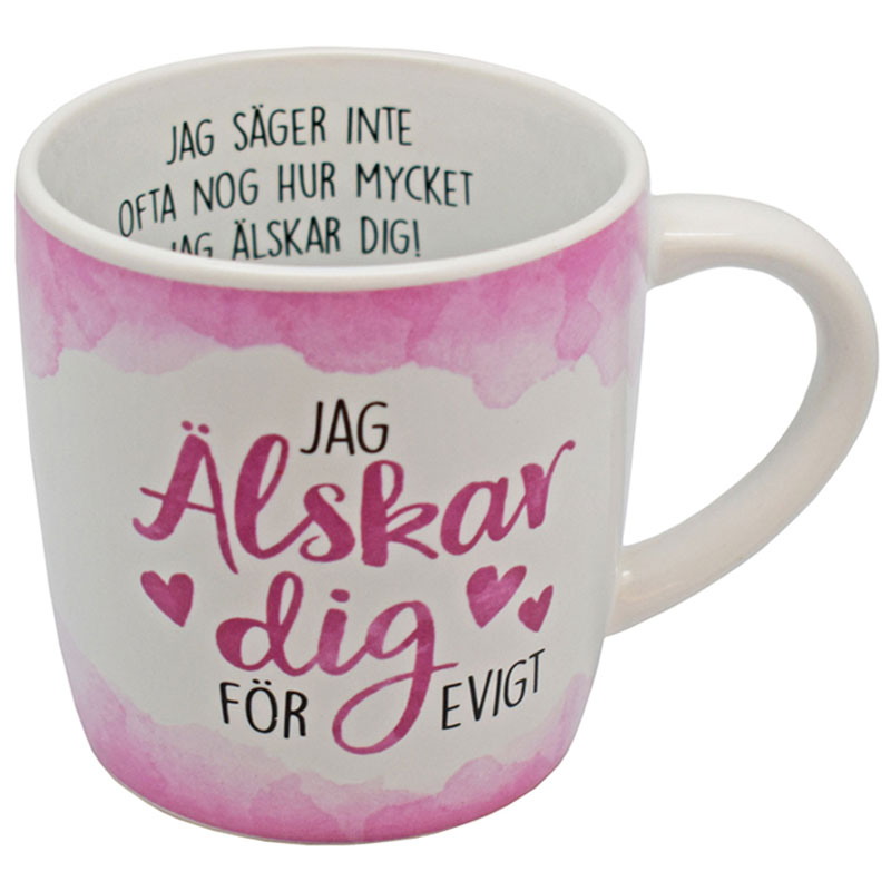 Jag Älskar Dig För Evigt Rosa Mugg