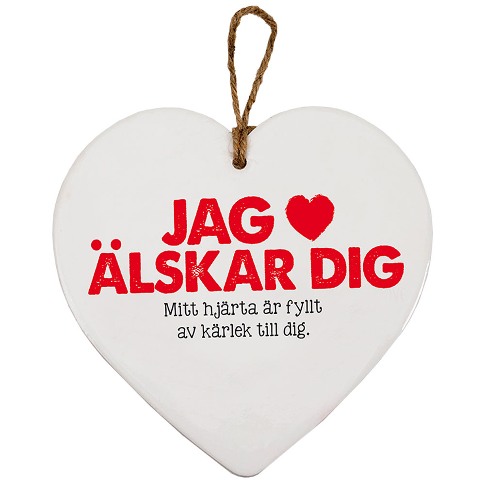 Jag Älskar Dig Keramikhjärta