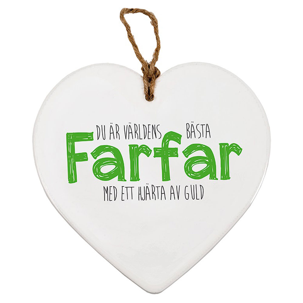 Keramikhjärta Farfar