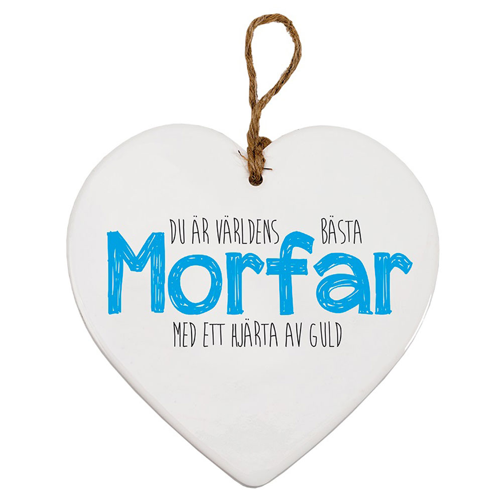 Keramikhjärta Morfar
