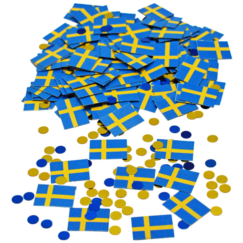 Läs mer om Konfetti med Sverigeflaggor