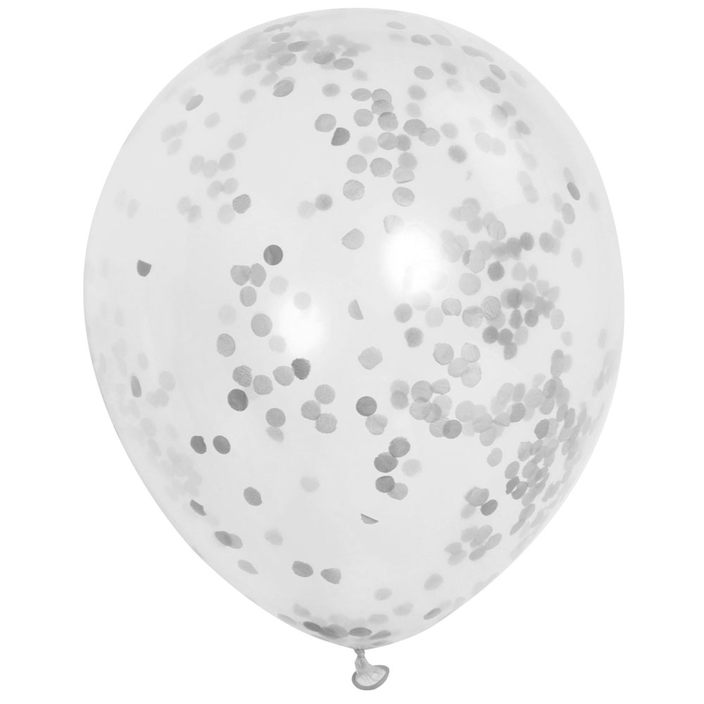 Konfettiballonger Silver