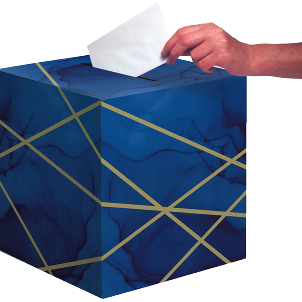 Kortlåda Marinblå och Guld