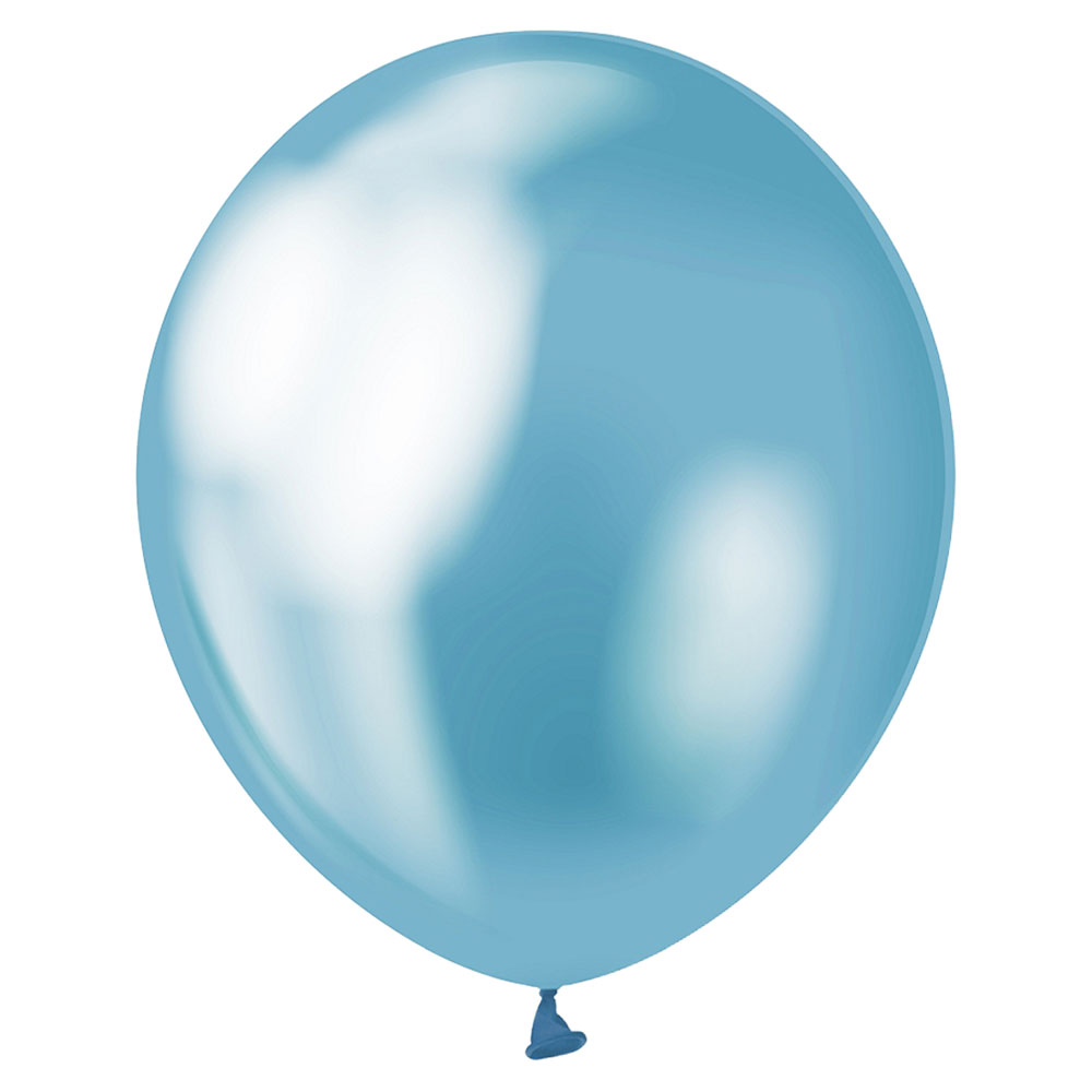Läs mer om Latexballonger Chrome Ljusblå Platinum