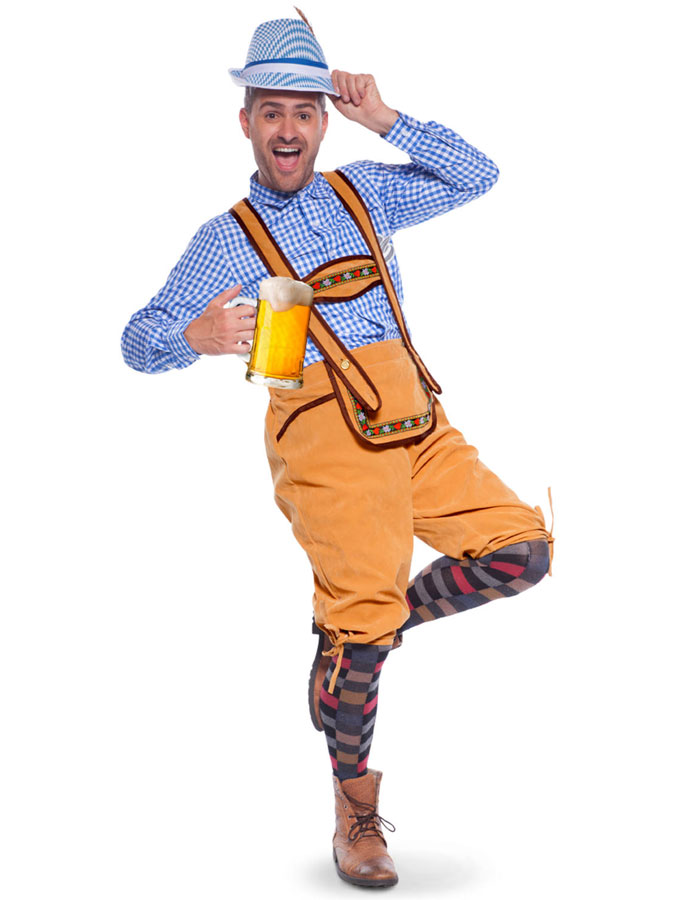 Läs mer om Lederhosen Brun Oktoberfest Dräkt Deluxe