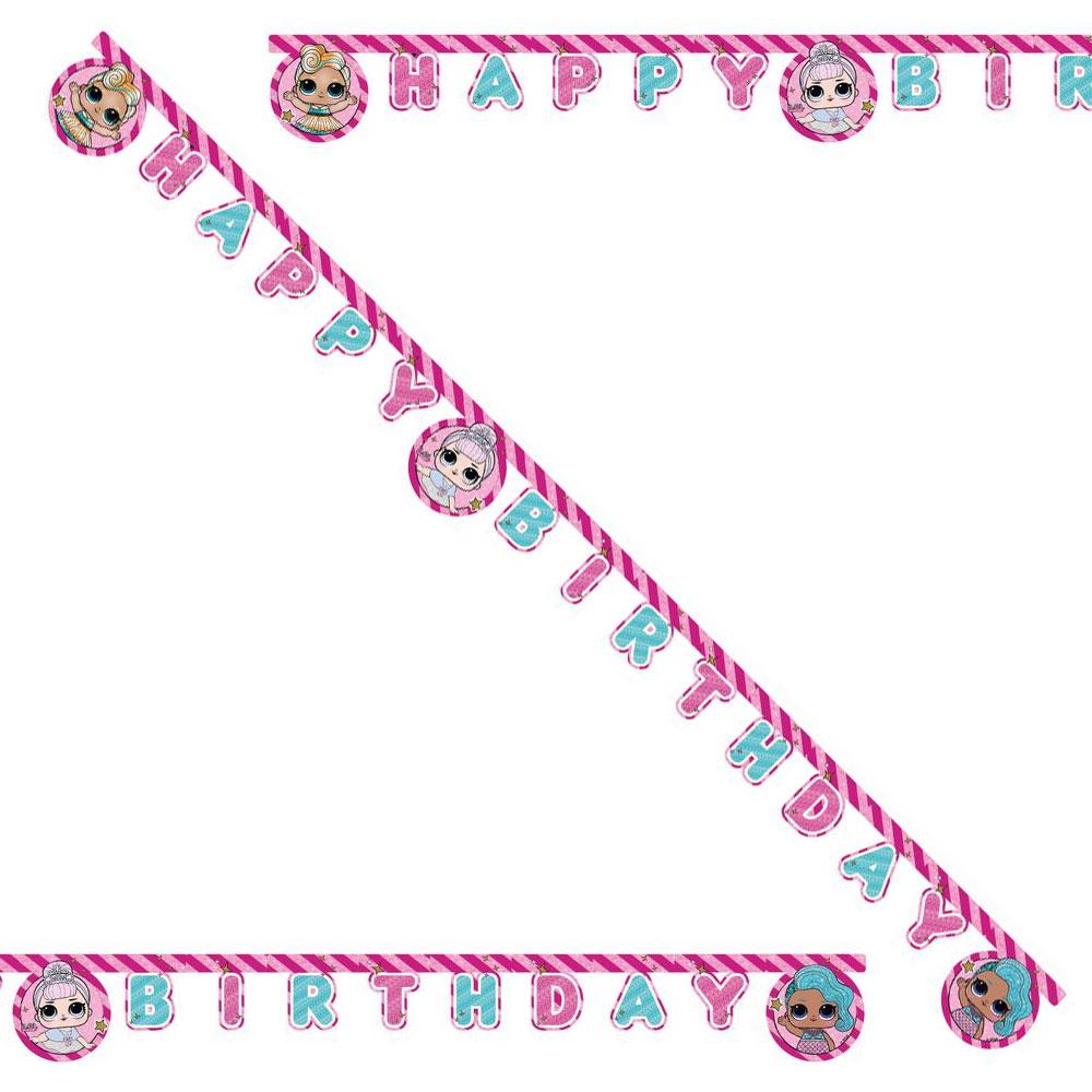 Läs mer om Lol Glitter Happy Birthday Girlang