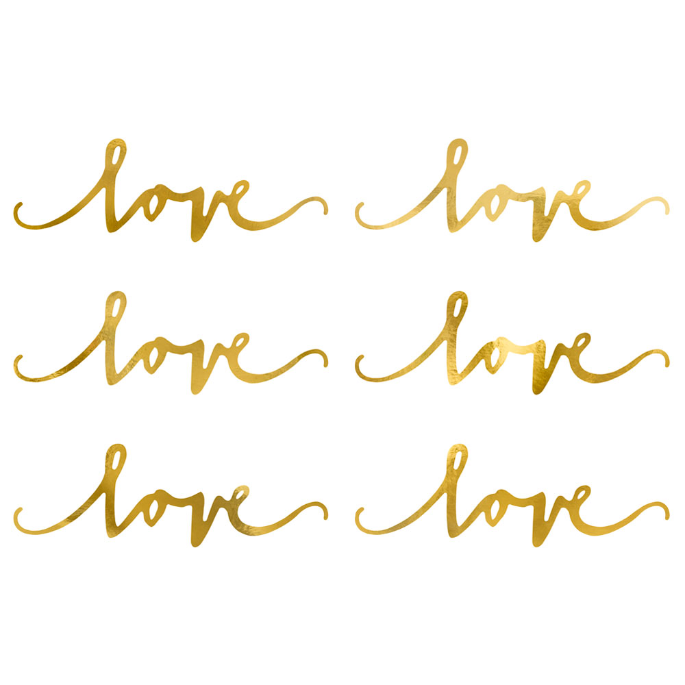 Läs mer om Love Bordsdekorationer Guld