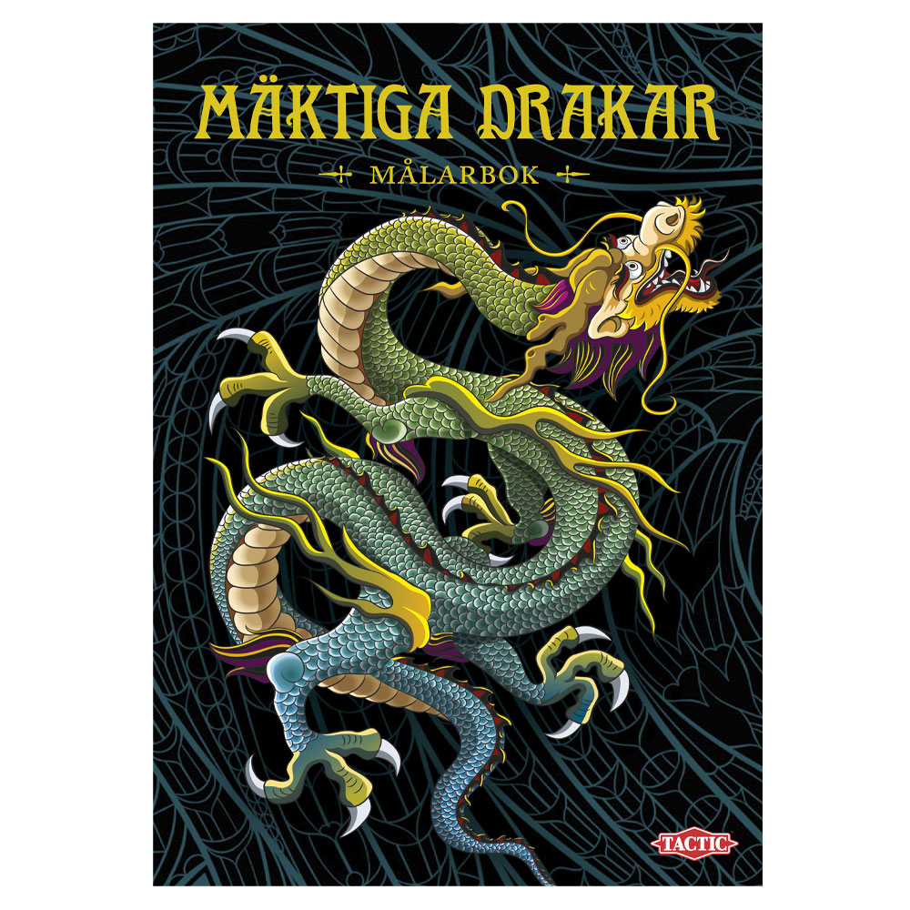 Mäktiga Drakar Målarbok