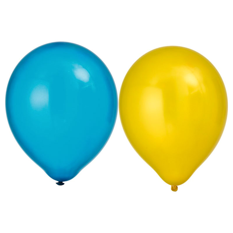 Läs mer om Metallic Ballonger Gul och Blå
