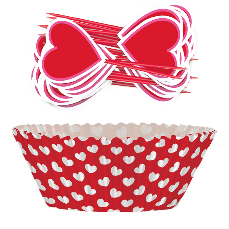 Läs mer om Muffinsformar med Hjärtan Kit