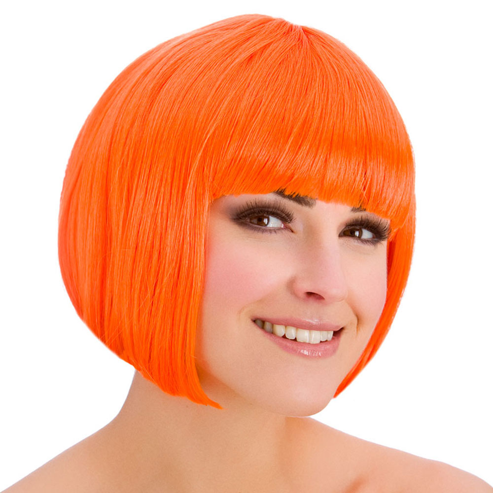 Neon Orange Diva Peruk