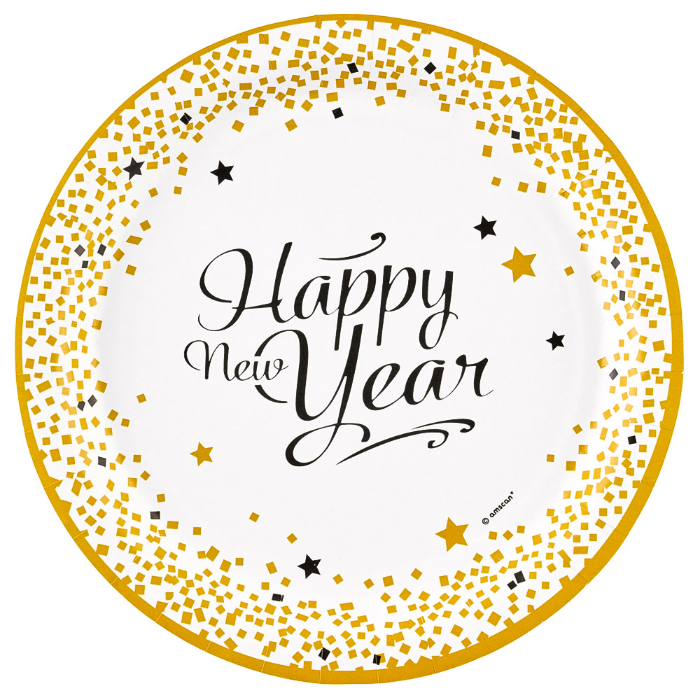 Nyårstallrikar Happy New Year