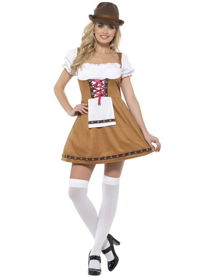 Oktoberfest Beer Maid Klänning (Small (str. 36-38))