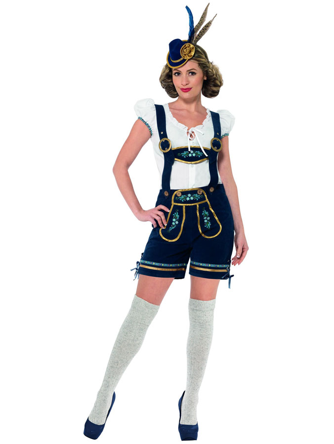 Oktoberfest Dräkt Lederhosen & Tröja (Small (str. 36-38))