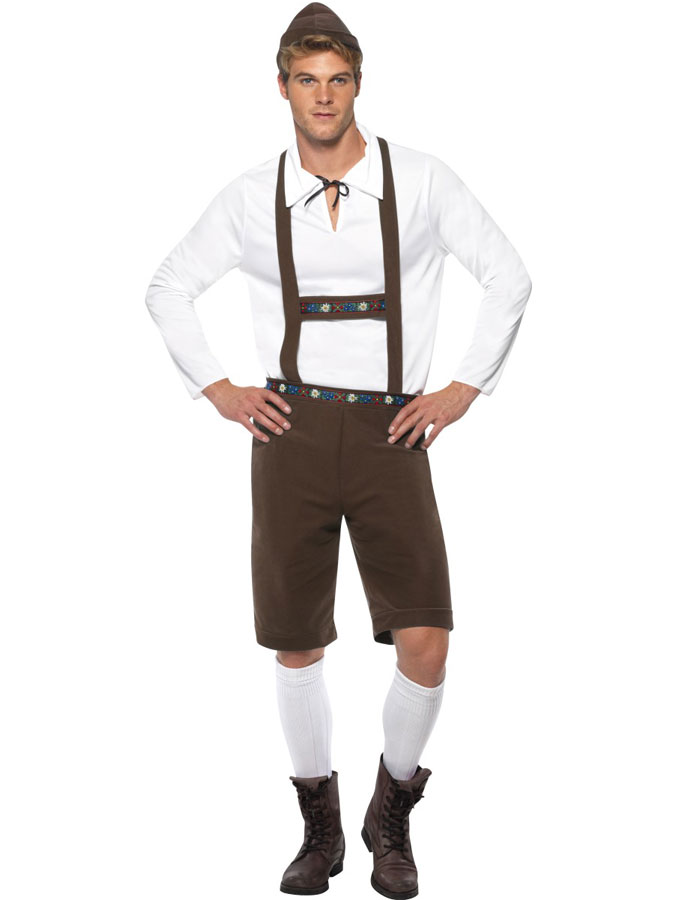 Läs mer om Oktoberfest Lederhosen Dräkt Brun