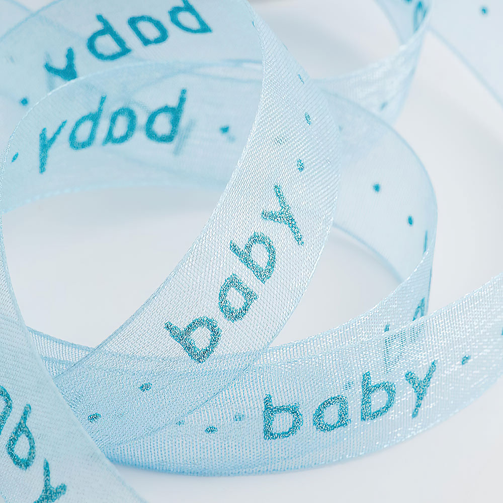 Läs mer om Organzaband Baby Ljusblå