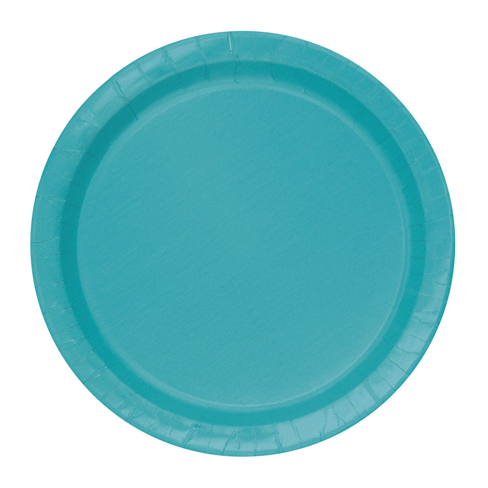 Läs mer om Pappersassietter Pastell Teal