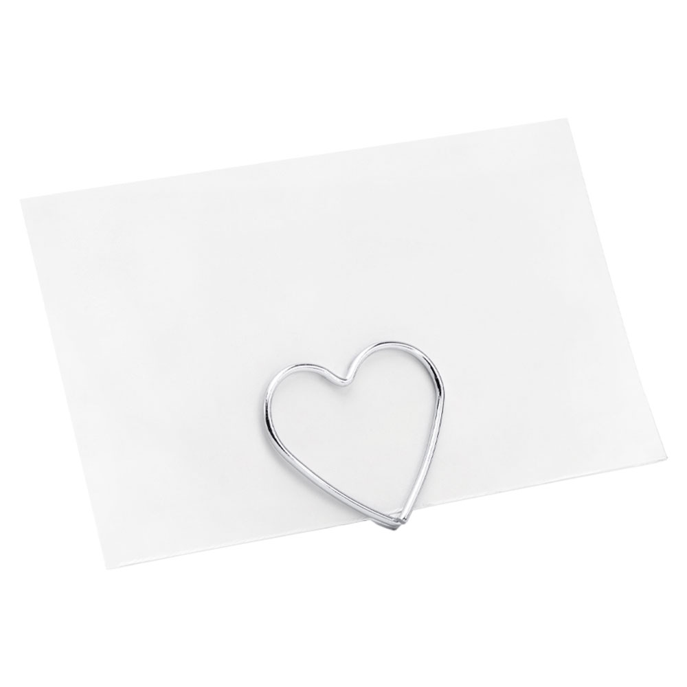 Läs mer om Placeringskorthållare Hjärtan Silver