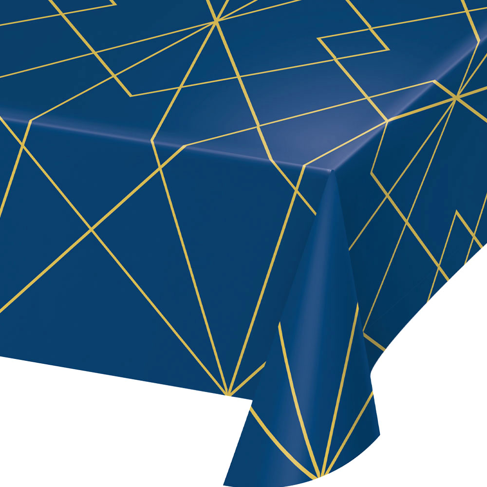 Läs mer om Plastduk Geometrisk Marinblå