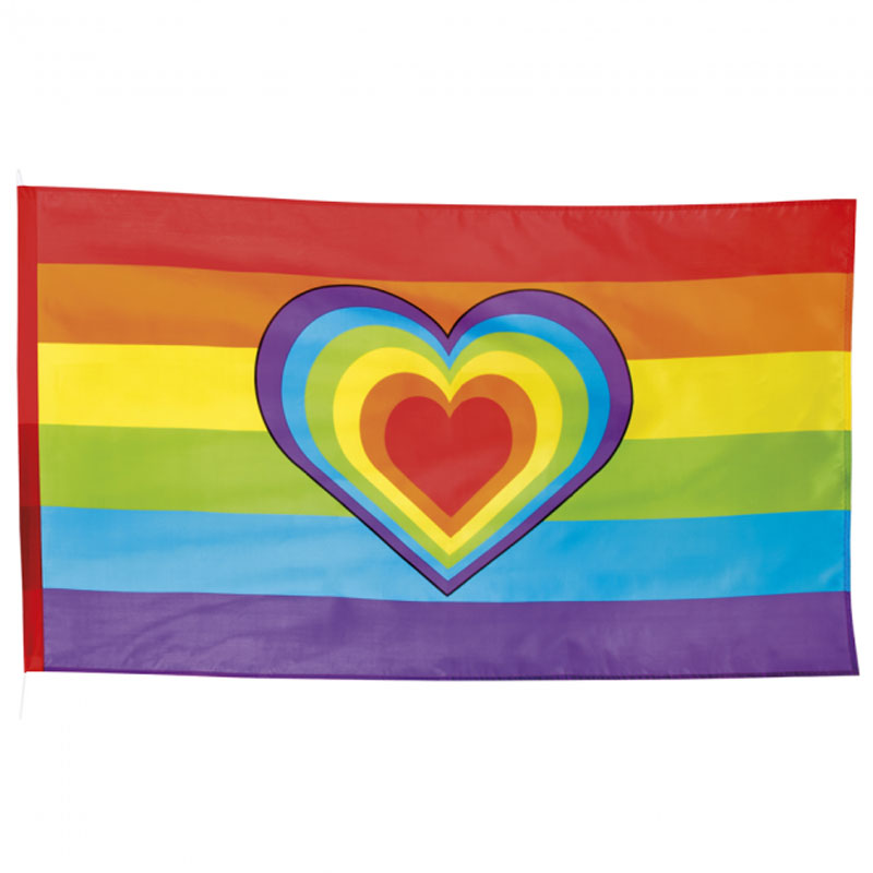 Prideflagga med Hjärta
