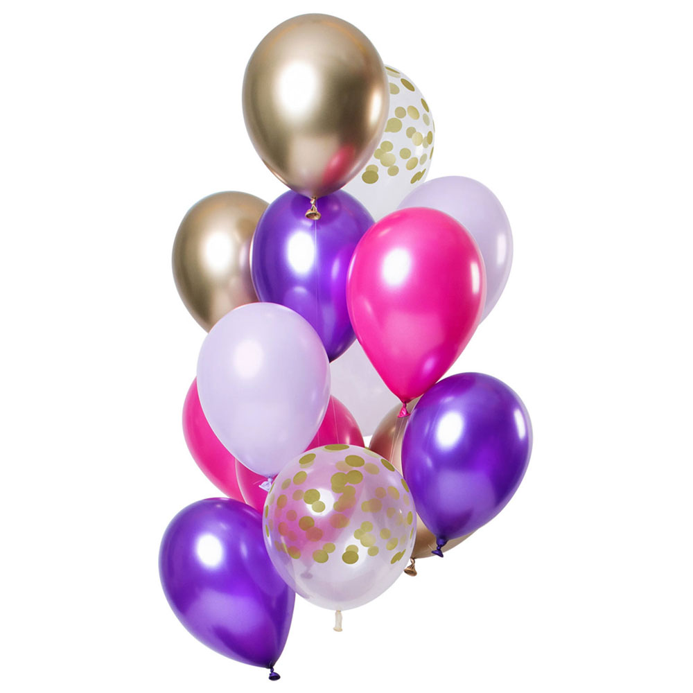 Läs mer om Purple Posh Latexballonger Mix