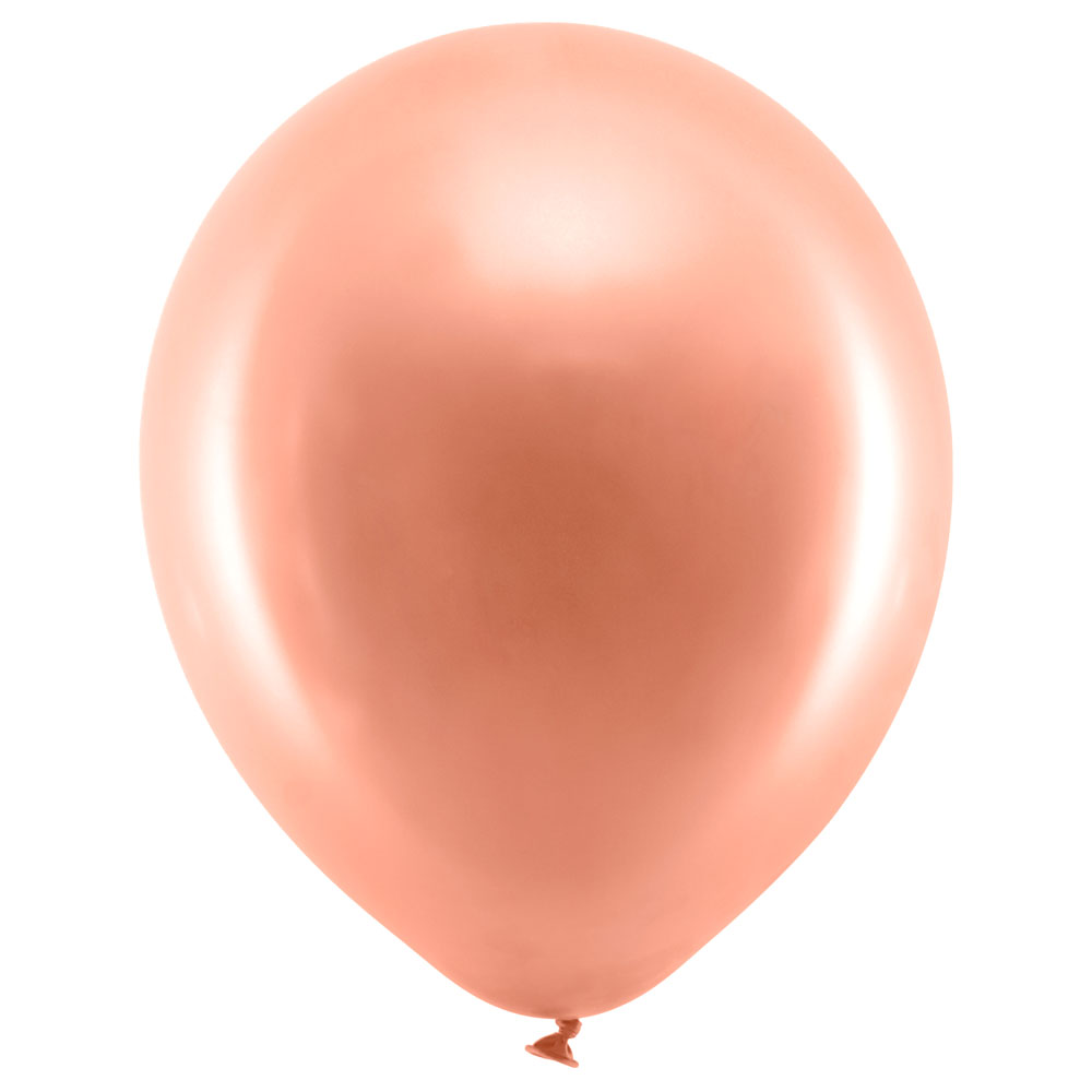 Läs mer om Rainbow Latexballonger Metallic Roséguld 100-pack