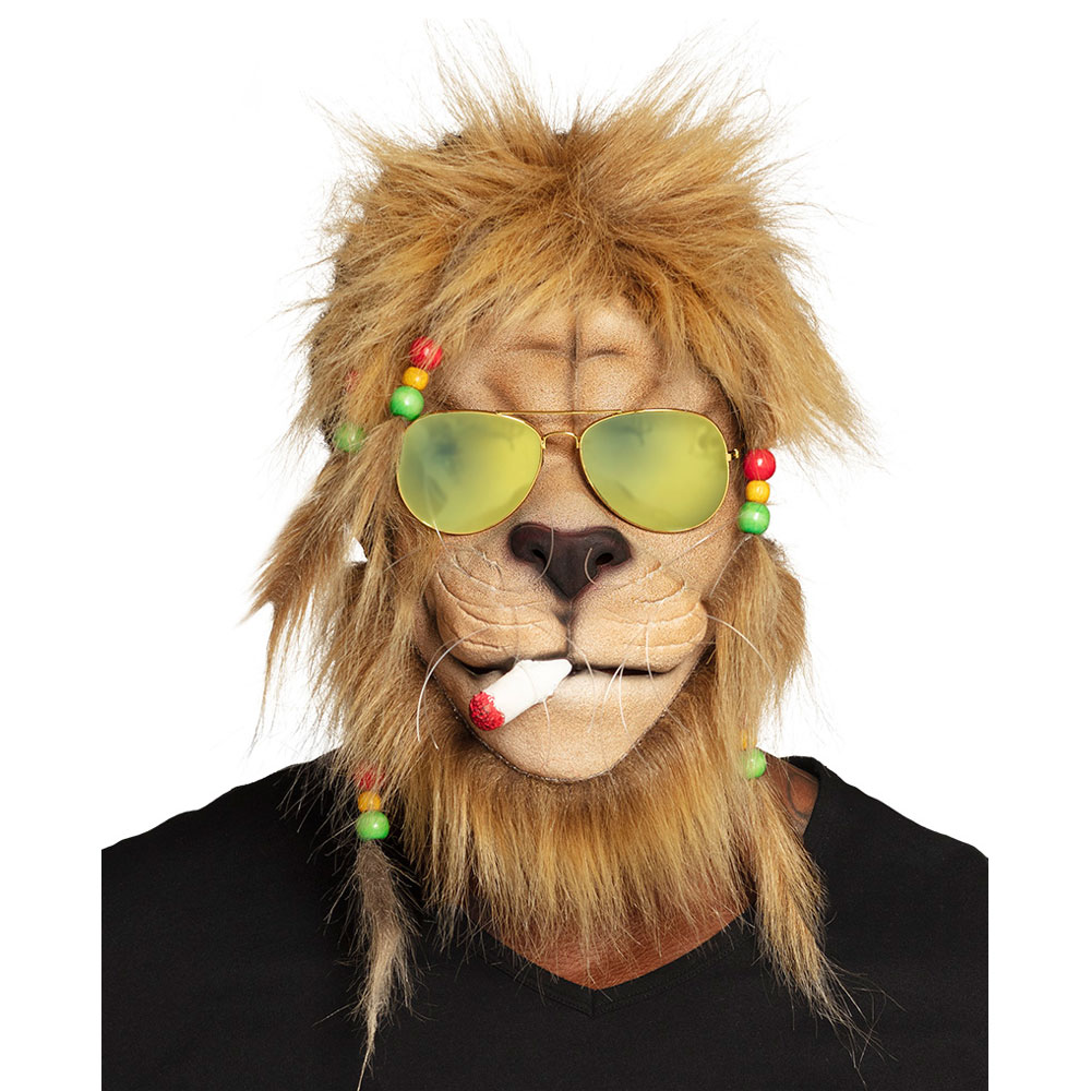 Vuxenmasker - Rasta Lejon Mask Latex