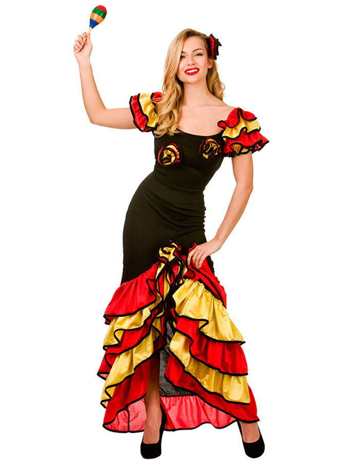 Rumba Dancer Maskeraddräkt (X-Small (str. 34-36))