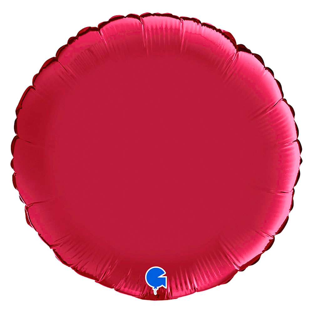 Läs mer om Rund Folieballong Satin Cherry