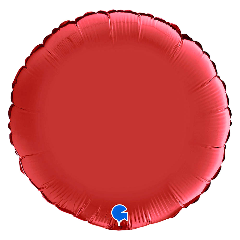 Läs mer om Rund Folieballong Satin Röd