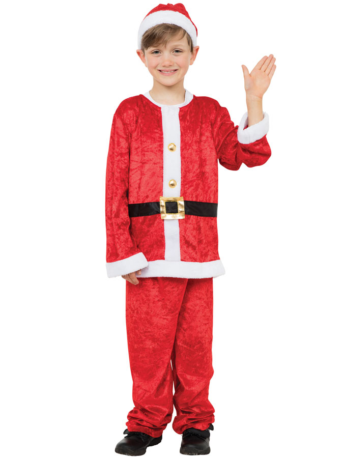 Santa Boy Tomtedräkt Barn (Small (4-5 år))