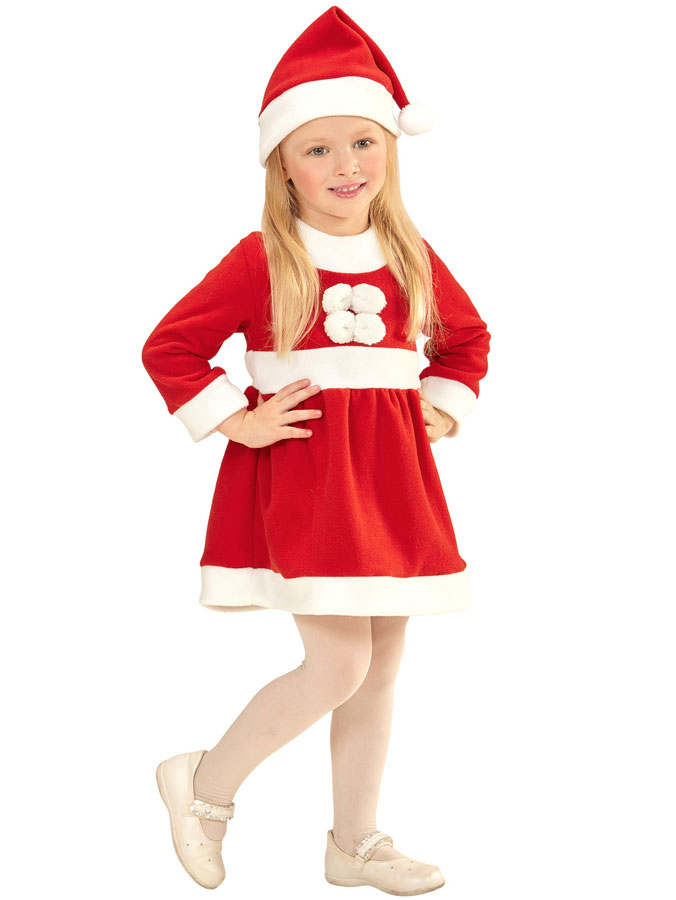 Santa Claus Girl Tomteklänning Barn (X-Small (6-12 månader))