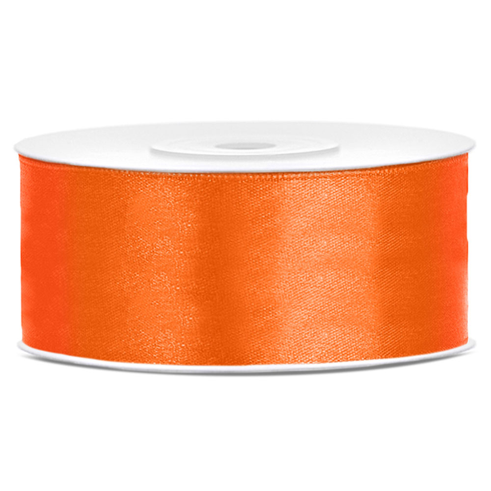 Läs mer om Satinband Orange 25 mm