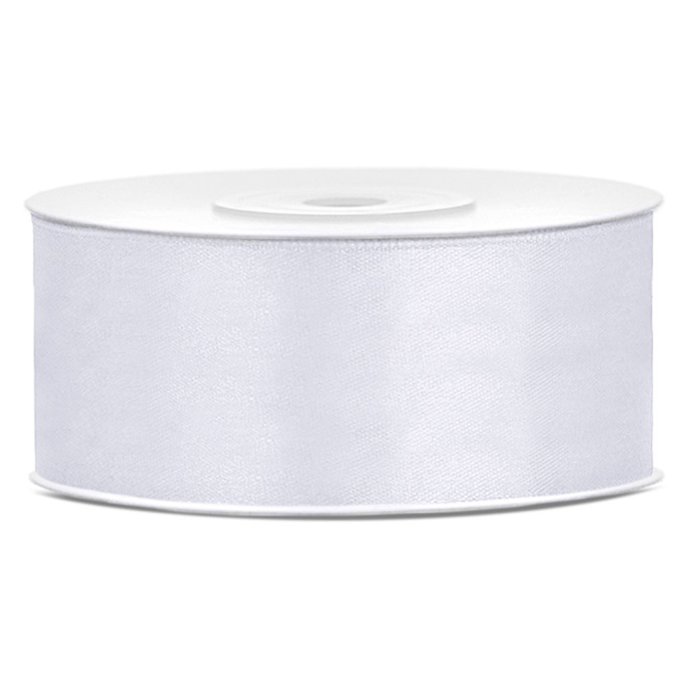 Satinband Vit 25 mm