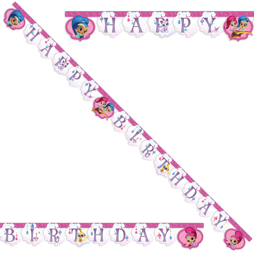 Läs mer om Shimmer och Shine Glitter Friends Happy Birthday Girlang