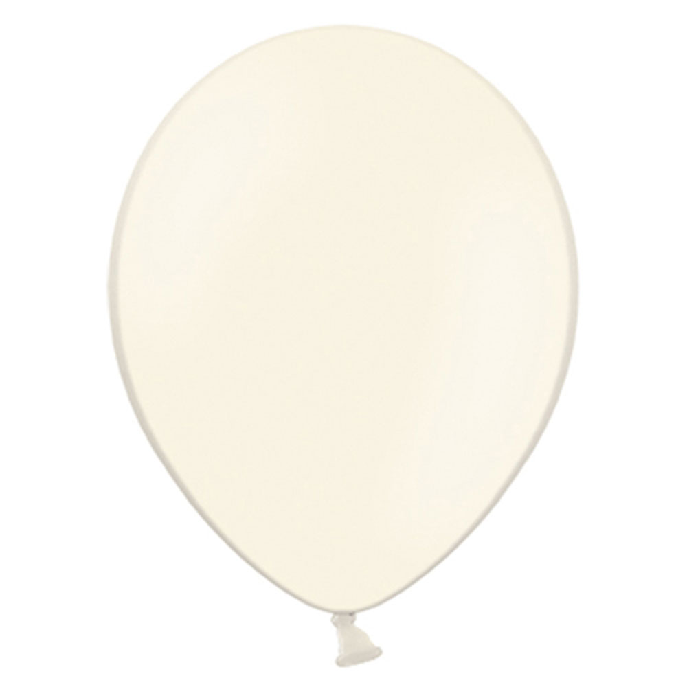 Läs mer om Små Ljusa Pastell Crème Vita Latexballonger 100-pack