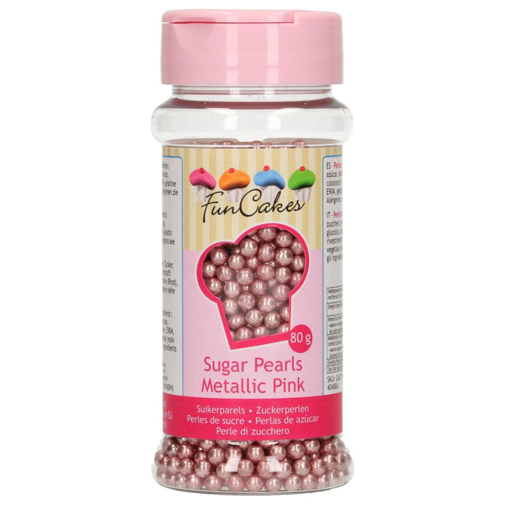 Sockerpärlor Metallic Rosa | Barnkalas//Baby Shower//Baktillbehör//KALASTEMAN//Baka//Lama Kalas//Lama Tillbehör//Mimmi Pigg Baby//Baby Shower Bakning//Strössel / Socker | PartyOutlet