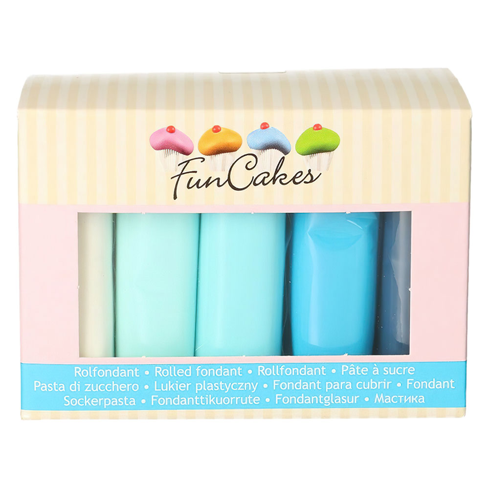 Sockerpasta Blåa Färger 5-pack