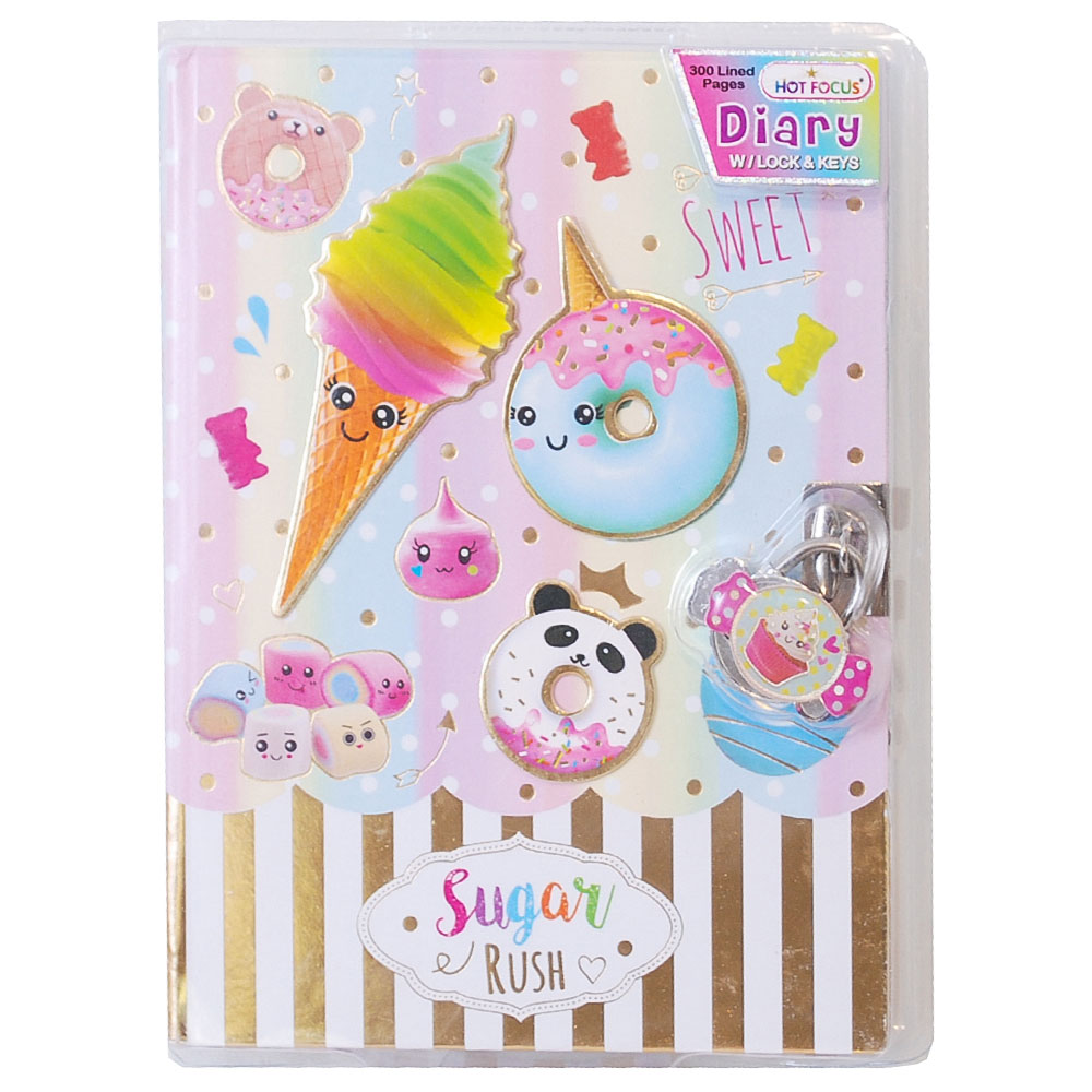 Sockersöt Dagbok med Lås