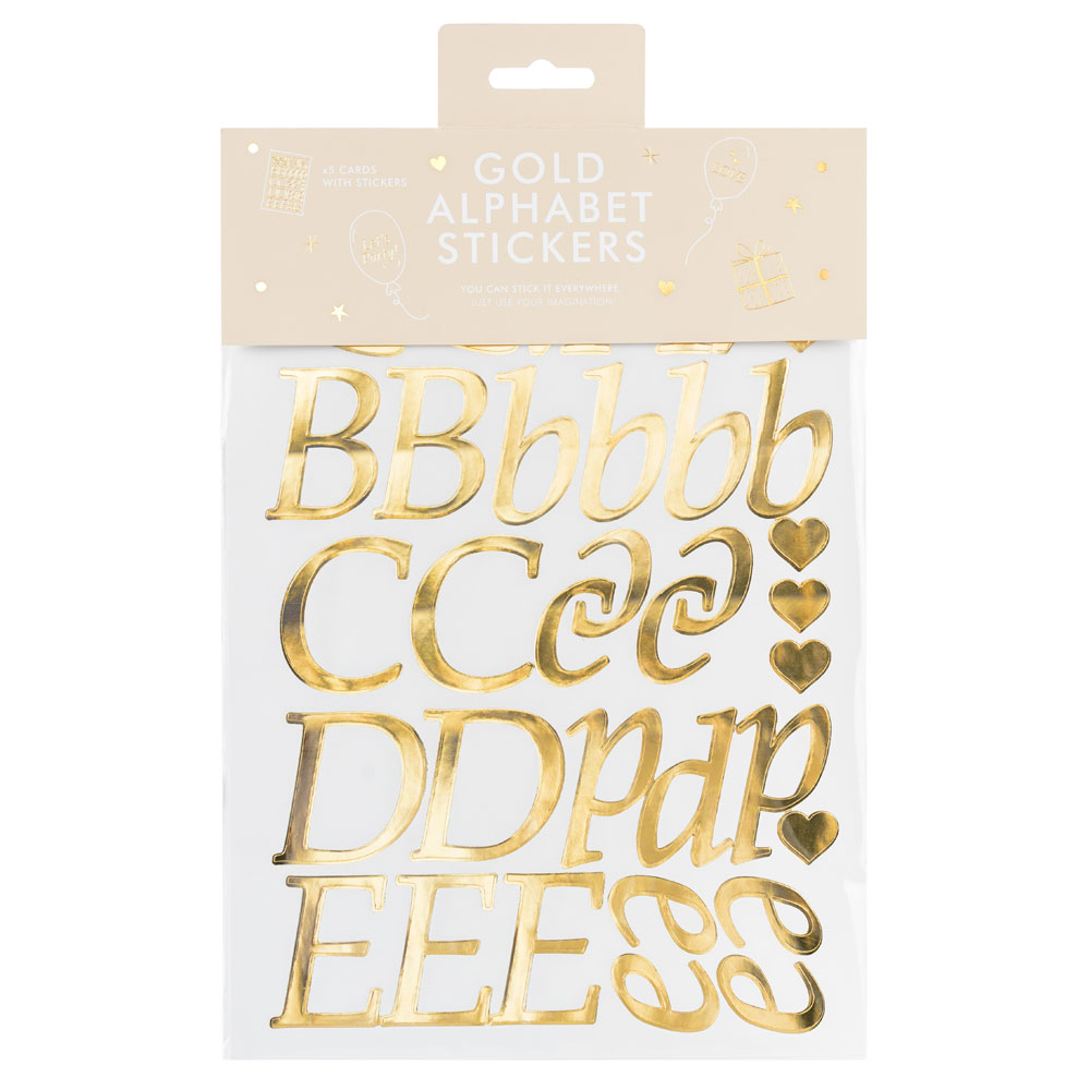 Stickers Alfabetet Guld