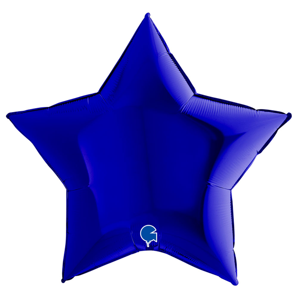Läs mer om Stor Folieballong Stjärna Blå Capri