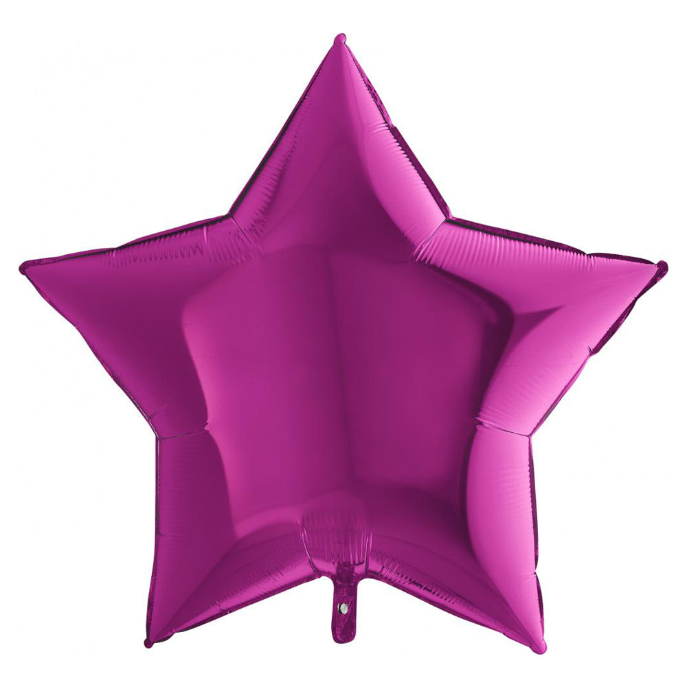 Läs mer om Stor Folieballong Stjärna Magenta